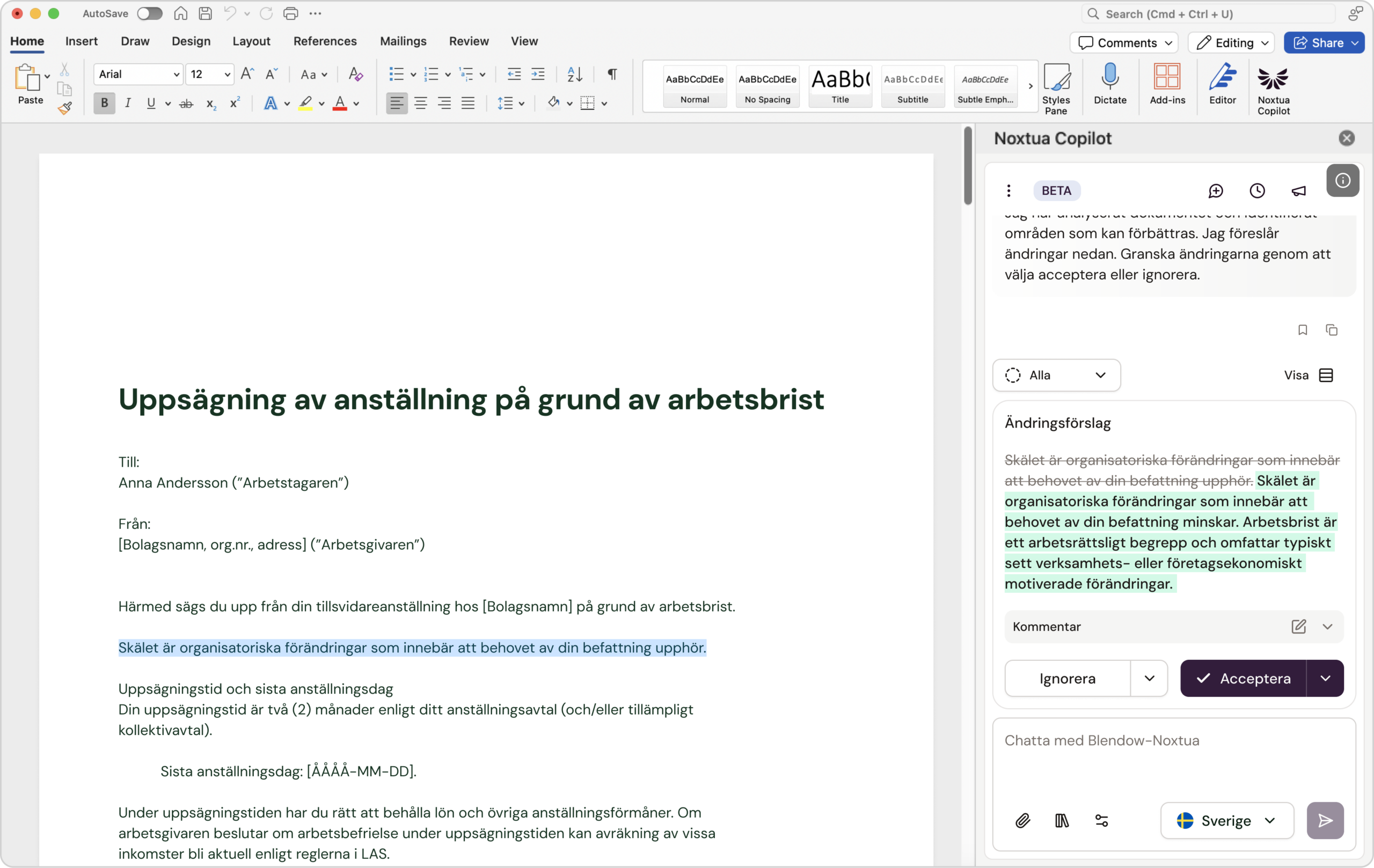 Blendow-Noxtua som tillägg direkt i Microsoft Word