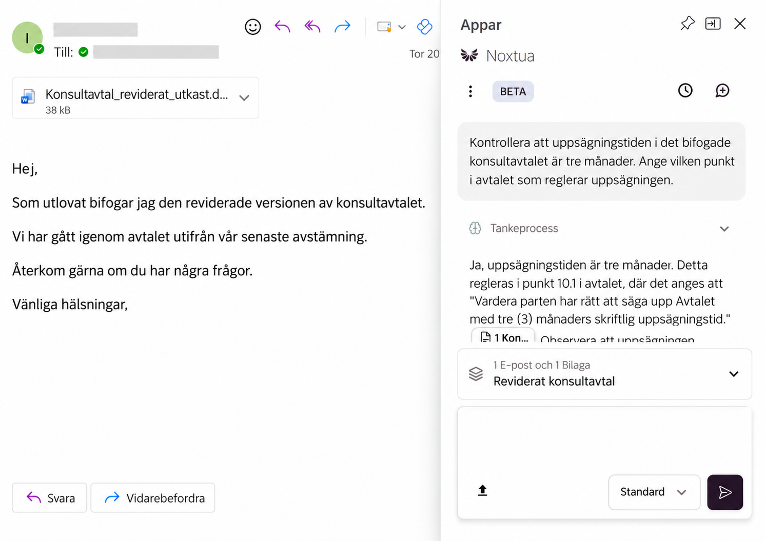 Blendow-Noxtua som tillägg i Outlook